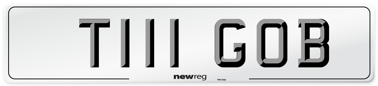 T111 GOB Front Number Plate