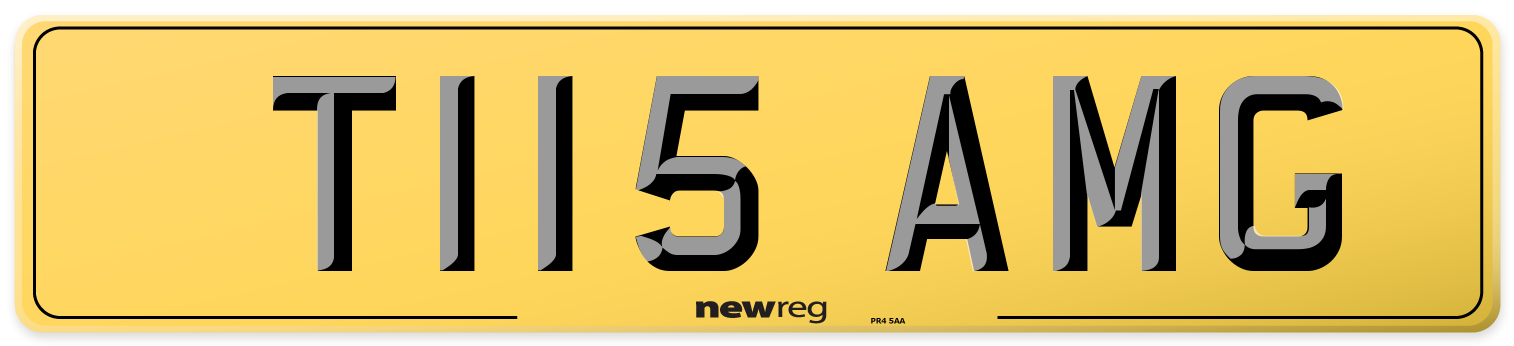 T115 AMG Rear Number Plate
