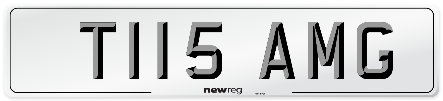 T115 AMG Front Number Plate