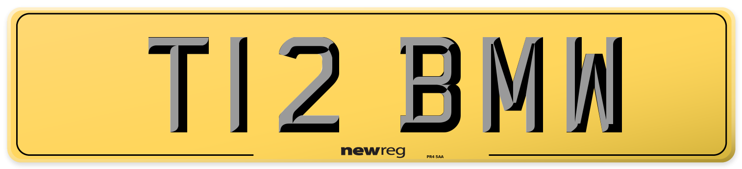 T12 BMW Rear Number Plate