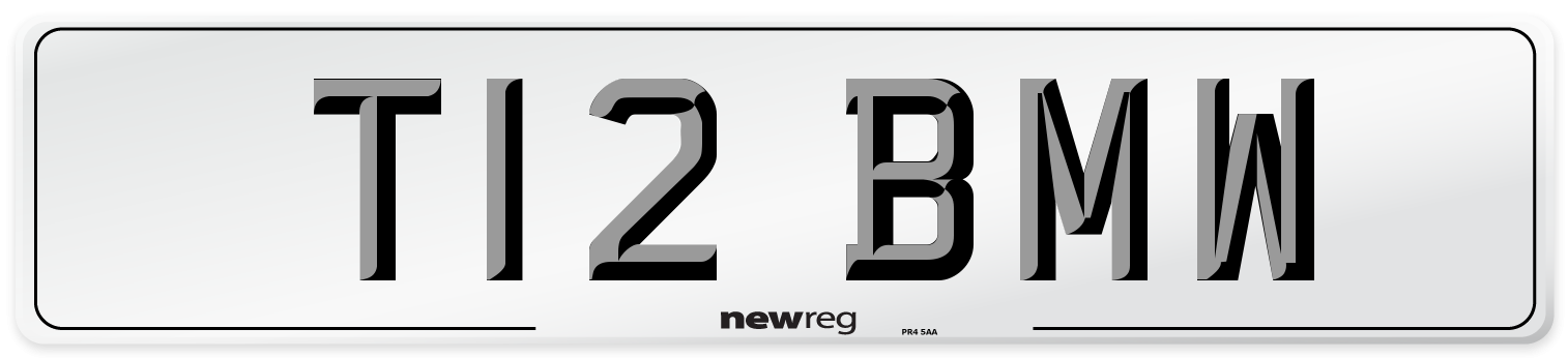 T12 BMW Front Number Plate