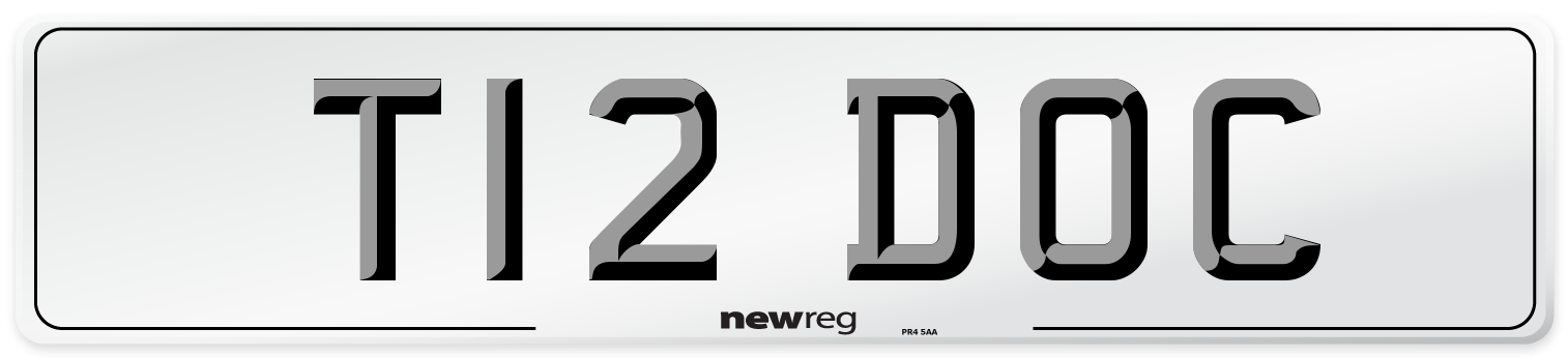 T12 DOC Front Number Plate