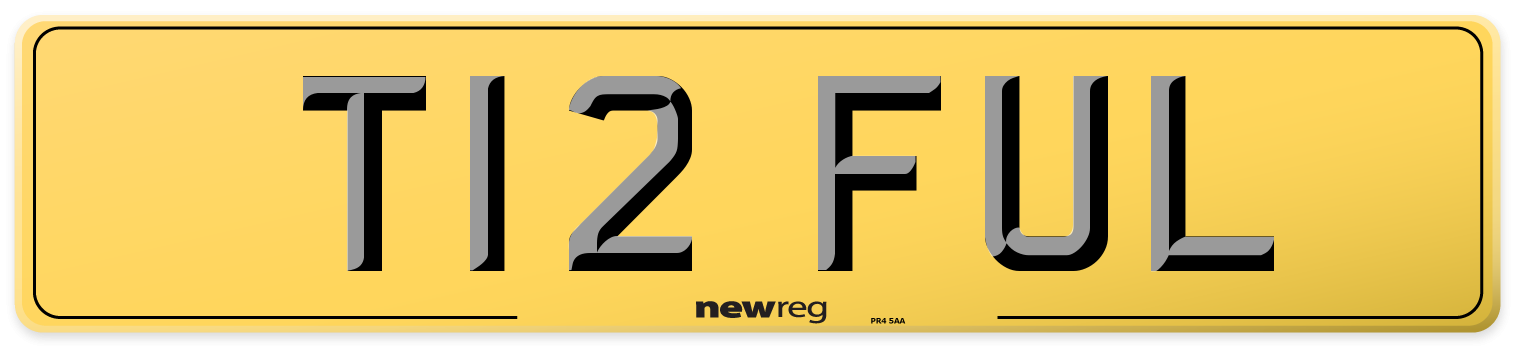 T12 FUL Rear Number Plate