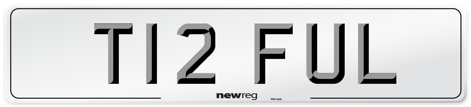 T12 FUL Front Number Plate