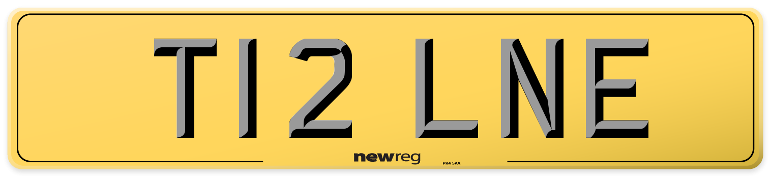 T12 LNE Rear Number Plate