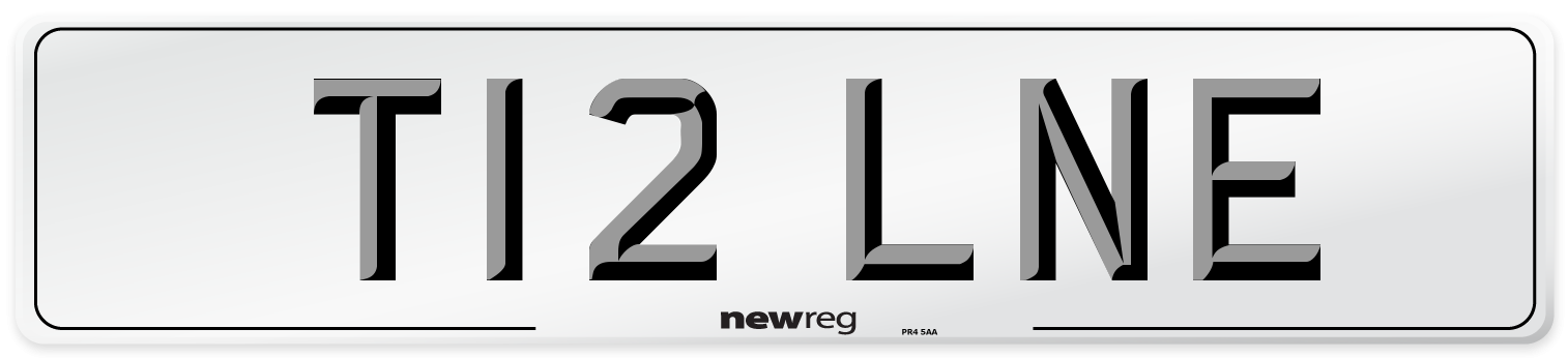 T12 LNE Front Number Plate