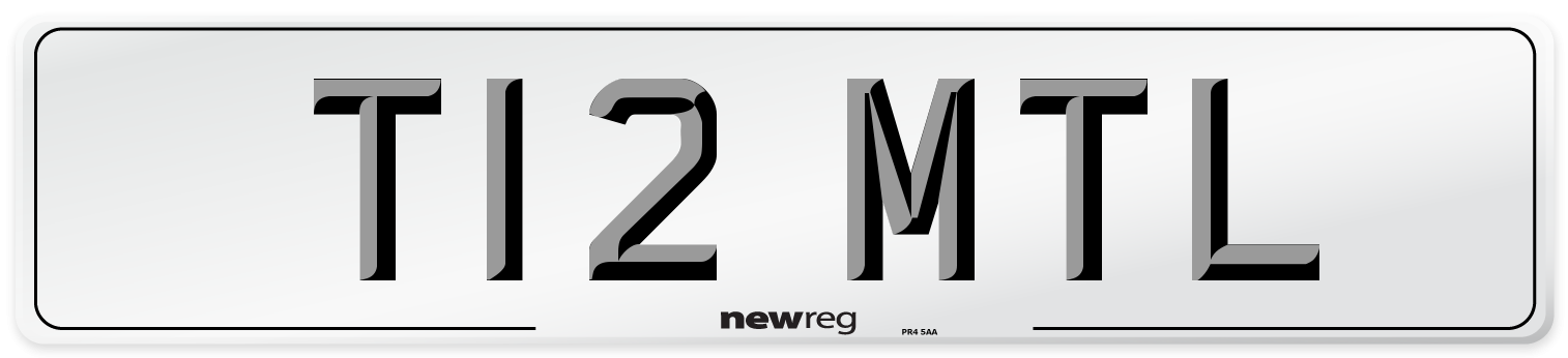 T12 MTL Front Number Plate