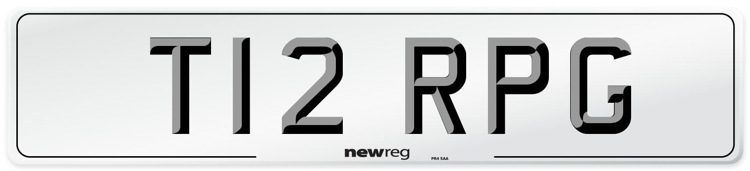T12 RPG Front Number Plate