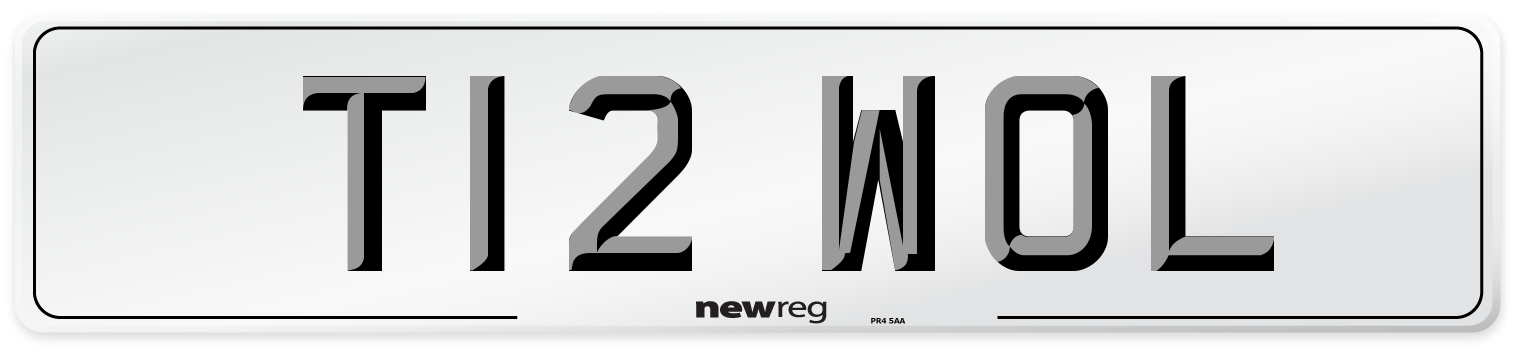 T12 WOL Front Number Plate