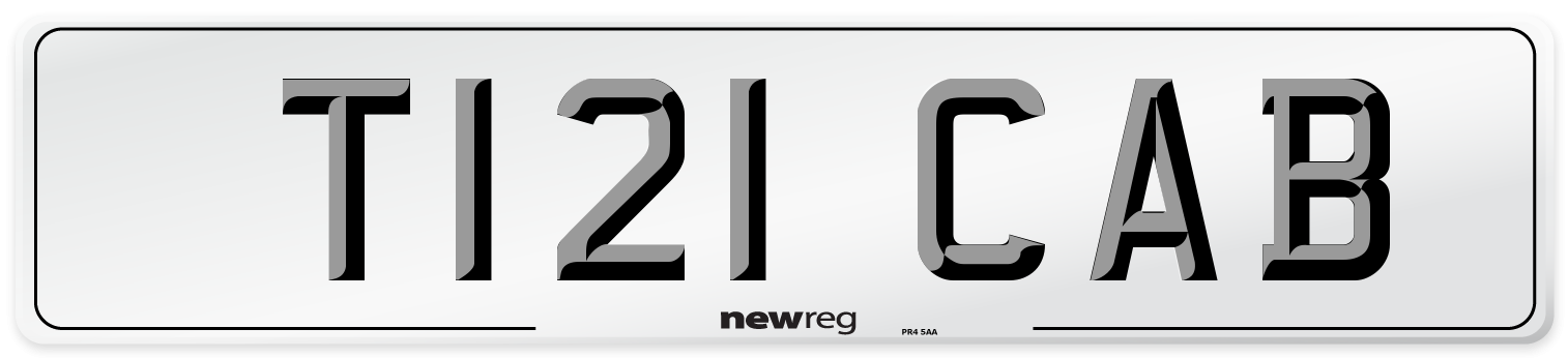 T121 CAB Front Number Plate
