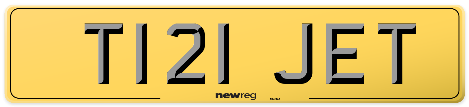 T121 JET Rear Number Plate
