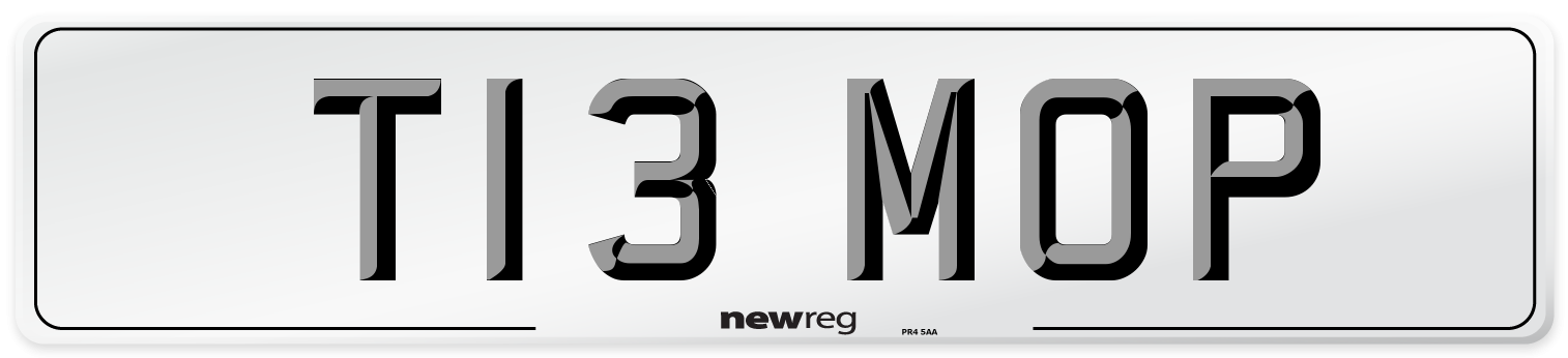 T13 MOP Front Number Plate