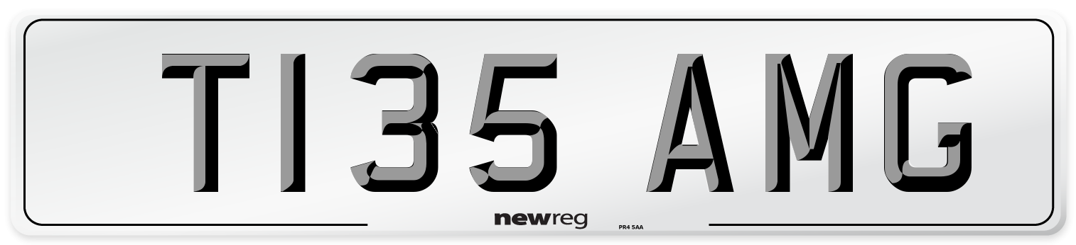 T135 AMG Front Number Plate