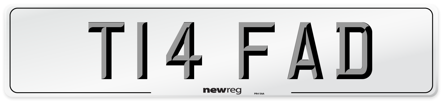 T14 FAD Front Number Plate
