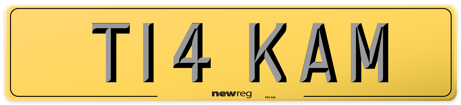 T14 KAM Rear Number Plate