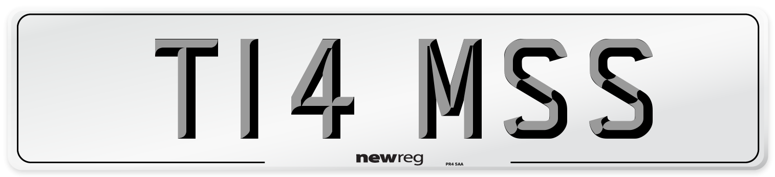 T14 MSS Front Number Plate