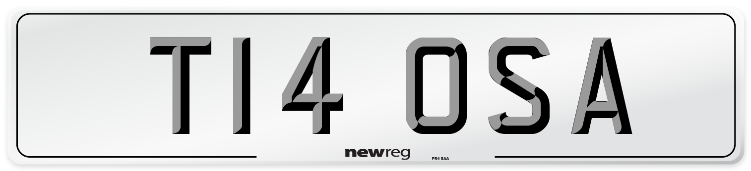 T14 OSA Front Number Plate
