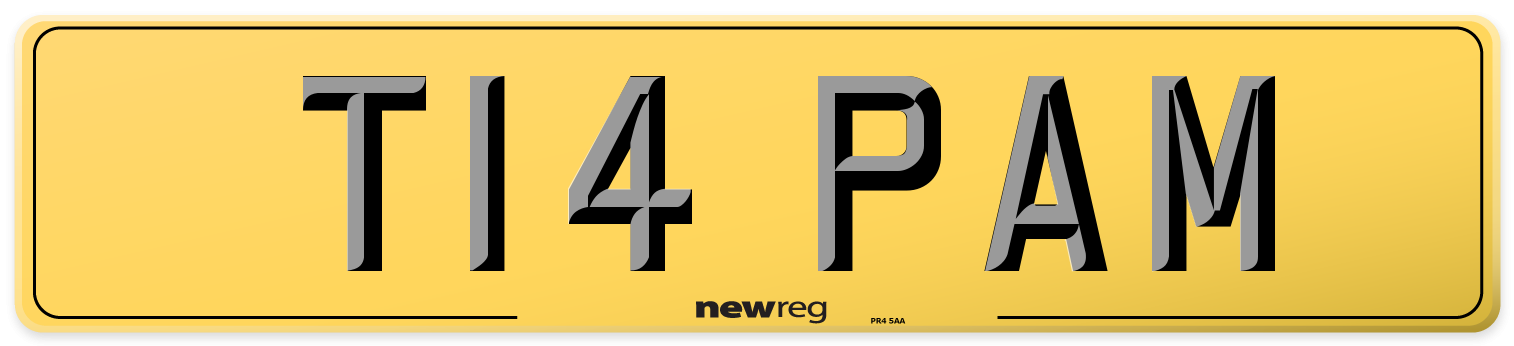 T14 PAM Rear Number Plate