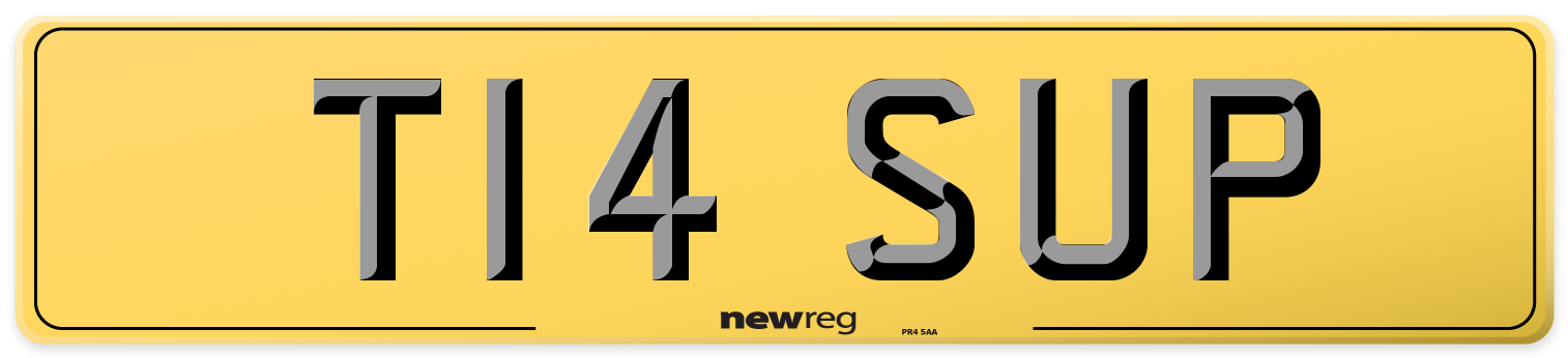 T14 SUP Rear Number Plate