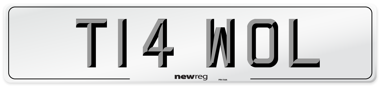 T14 WOL Front Number Plate