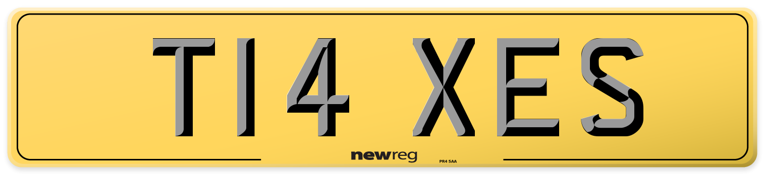 T14 XES Rear Number Plate