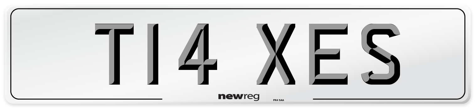 T14 XES Front Number Plate