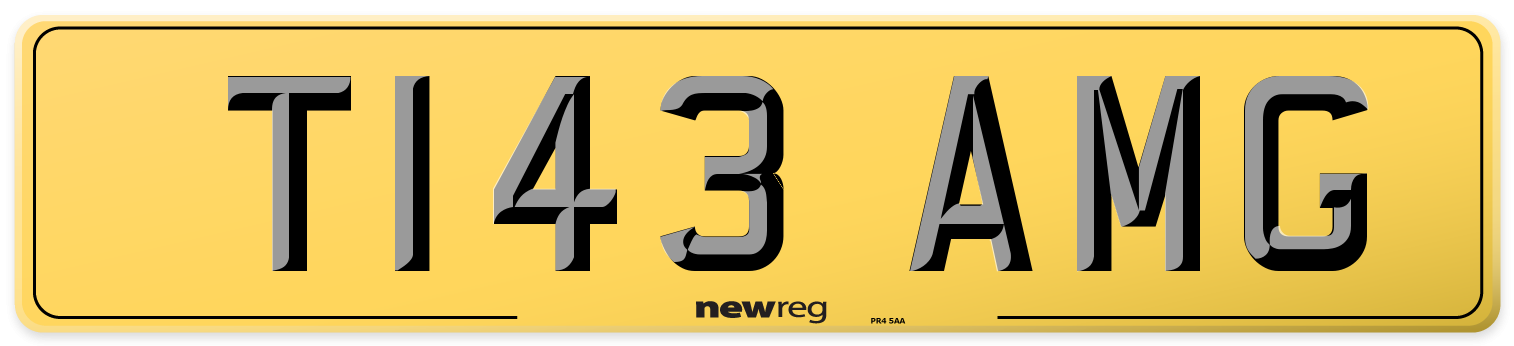 T143 AMG Rear Number Plate