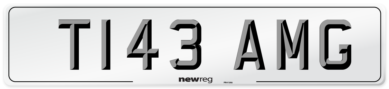 T143 AMG Front Number Plate