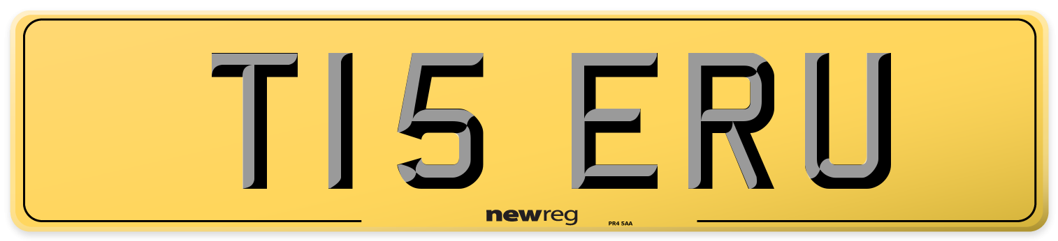 T15 ERU Rear Number Plate