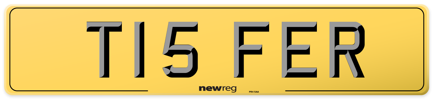 T15 FER Rear Number Plate