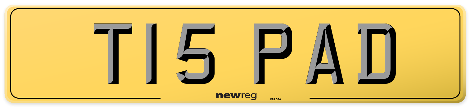 T15 PAD Rear Number Plate