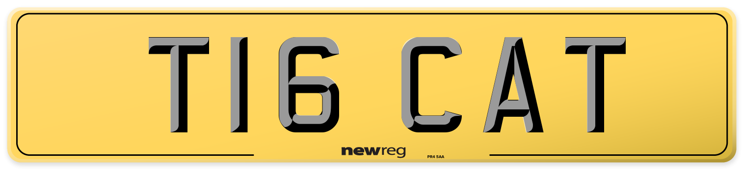 T16 CAT Rear Number Plate