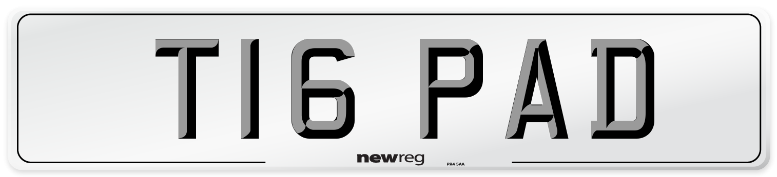 T16 PAD Front Number Plate