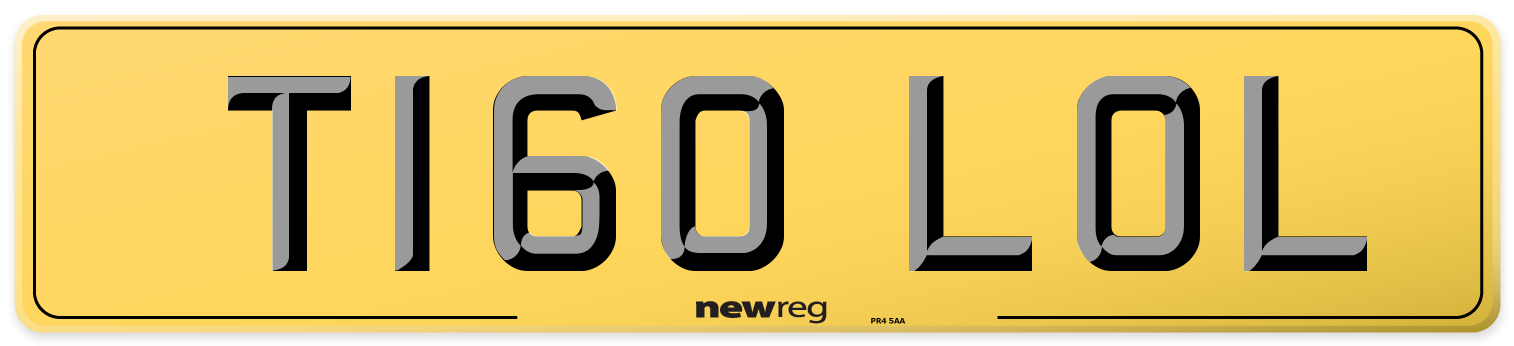 T160 LOL Rear Number Plate