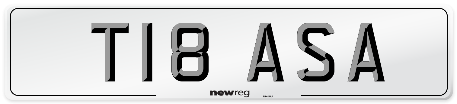 T18 ASA Front Number Plate