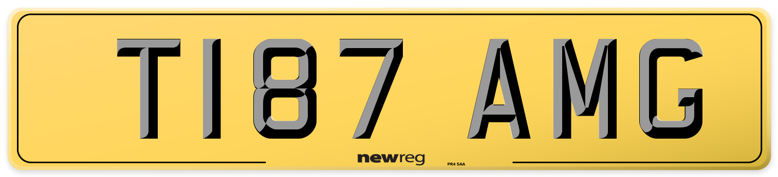 T187 AMG Rear Number Plate