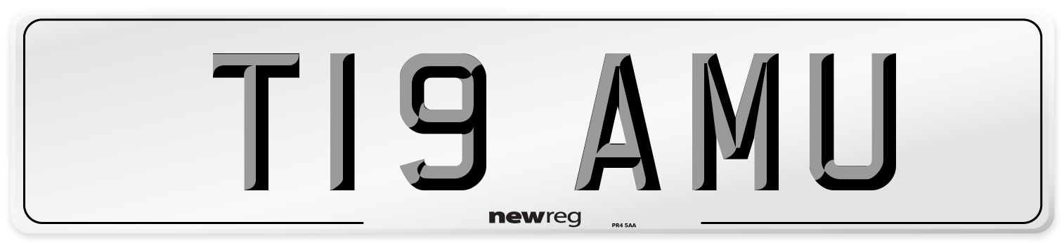 T19 AMU Front Number Plate