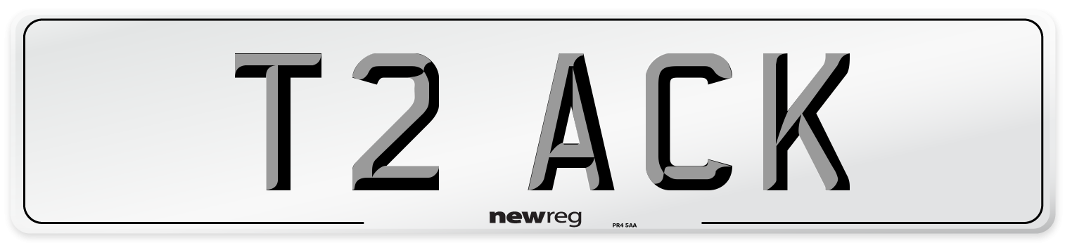T2 ACK Front Number Plate