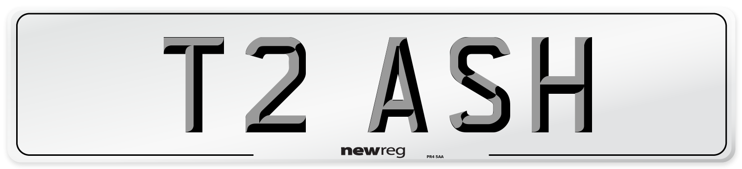T2 ASH Front Number Plate