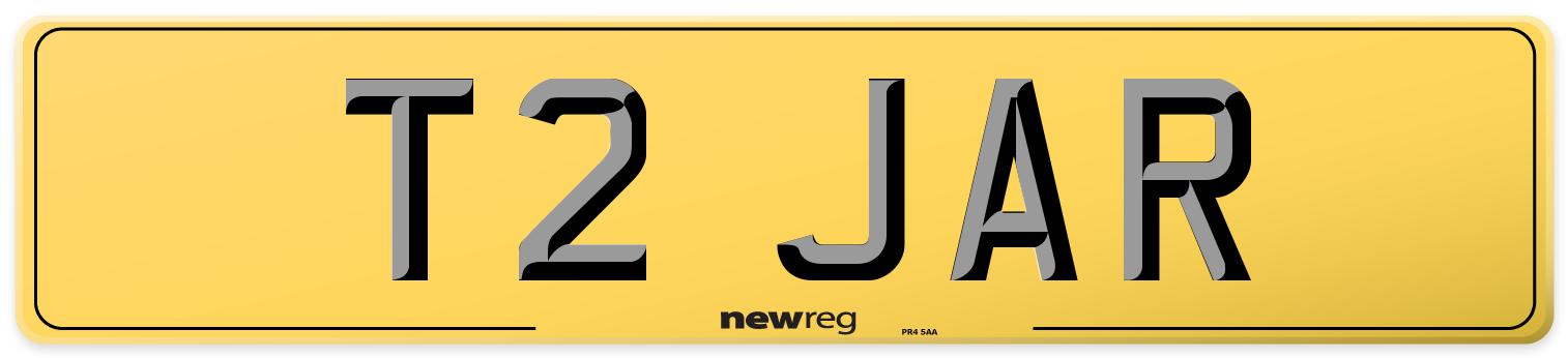 T2 JAR Rear Number Plate