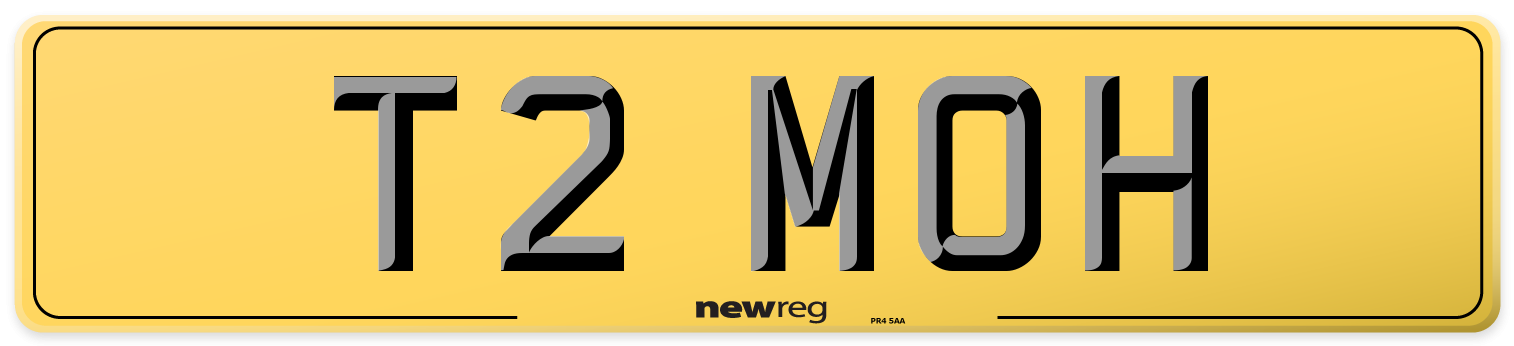 T2 MOH Rear Number Plate
