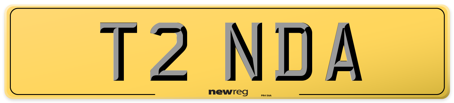 T2 NDA Rear Number Plate