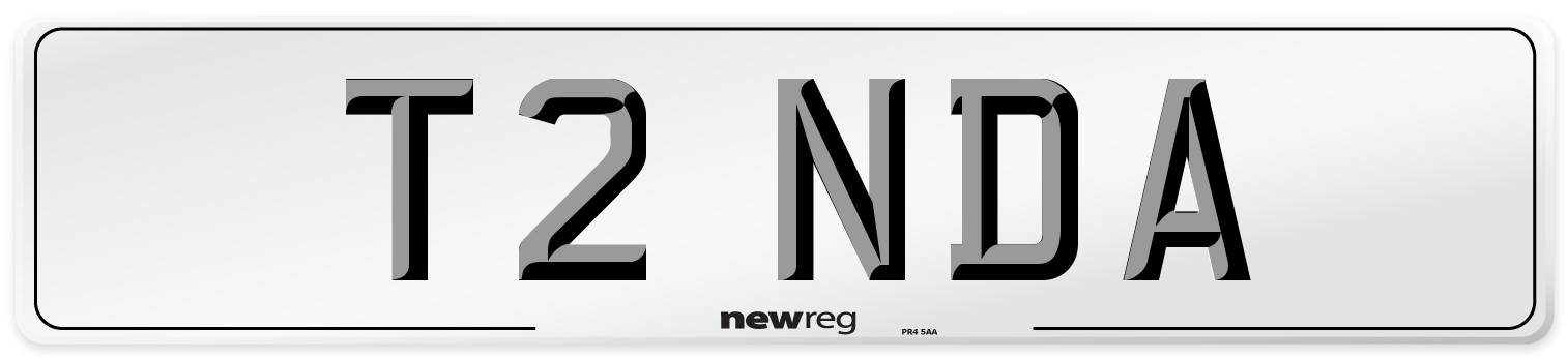 T2 NDA Front Number Plate