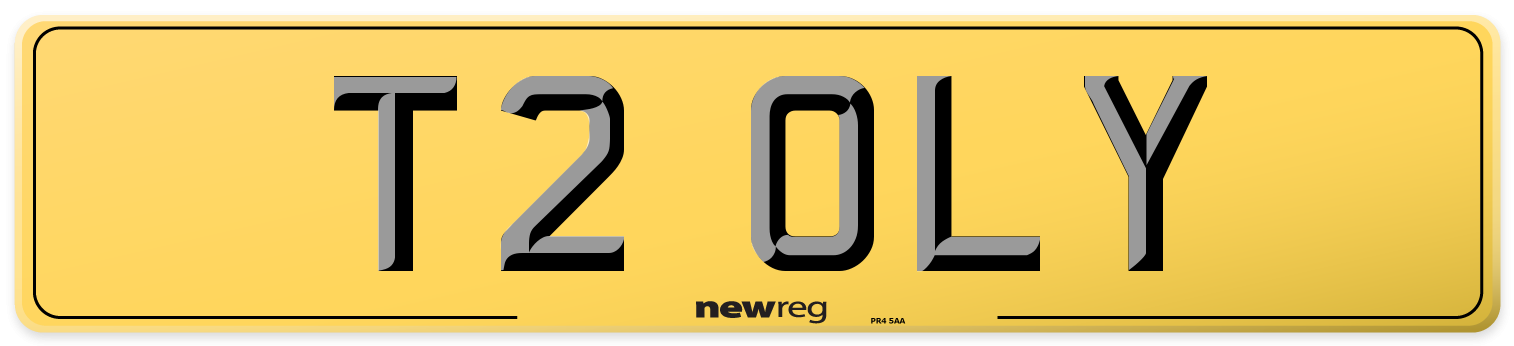 T2 OLY Rear Number Plate