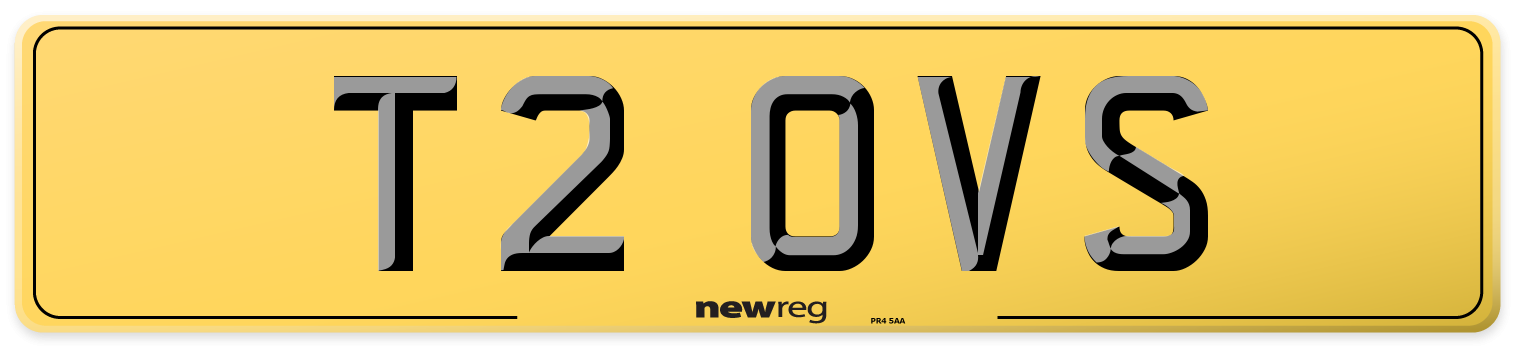 T2 OVS Rear Number Plate
