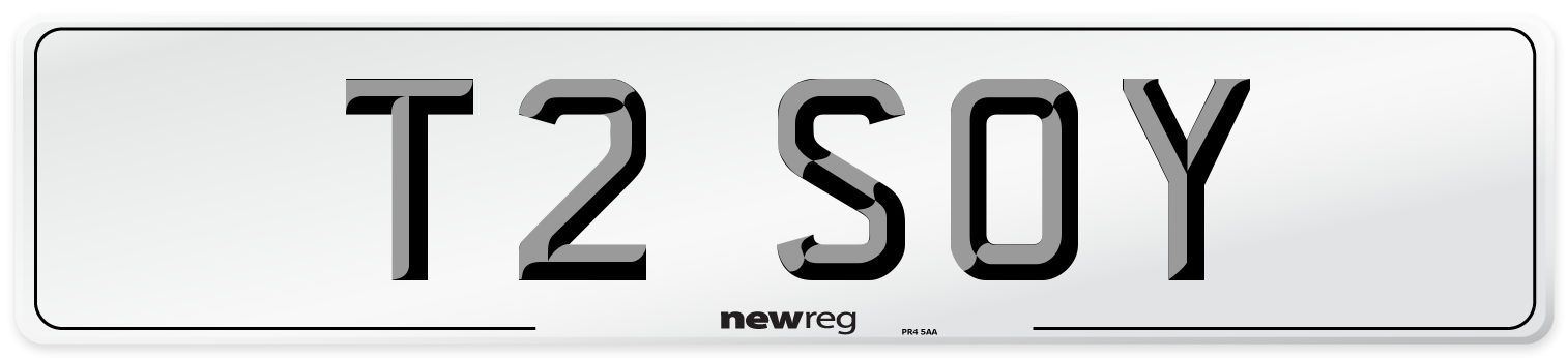 T2 SOY Front Number Plate