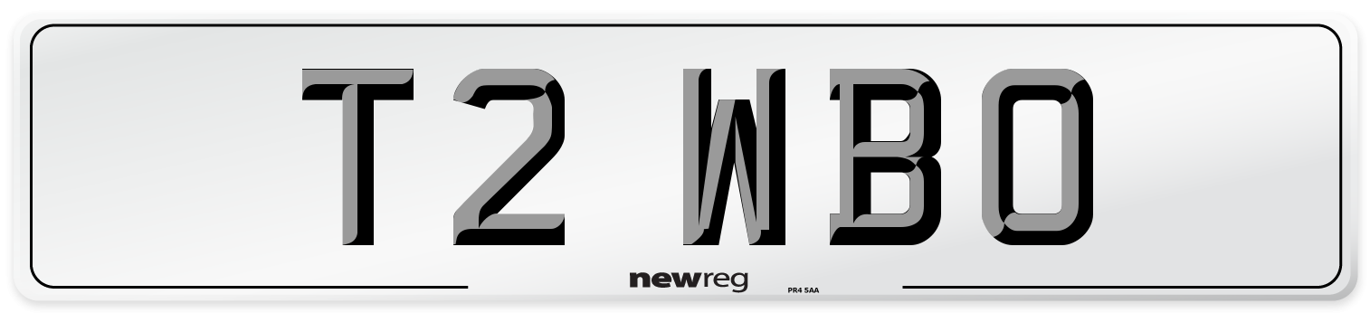 T2 WBO Front Number Plate