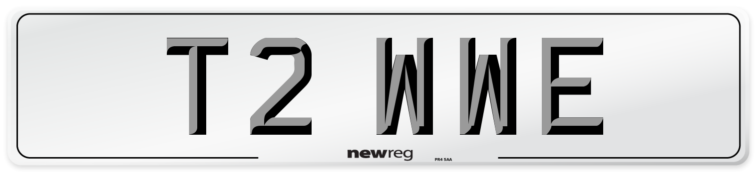 T2 WWE Front Number Plate