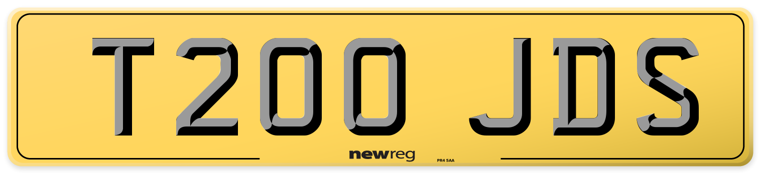 T200 JDS Rear Number Plate