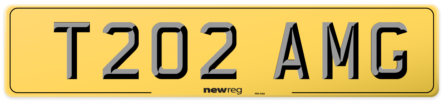 T202 AMG Rear Number Plate